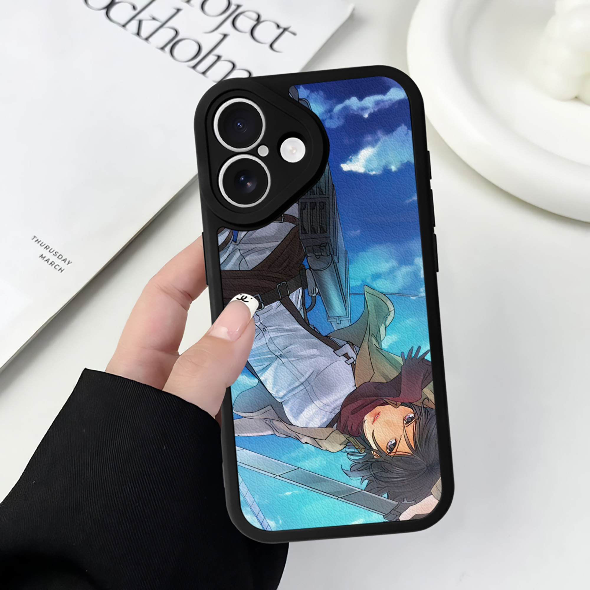 （画像用） 進撃の巨人 Attack on Titan 【iPhone 16シリーズ対応】シリコンスマホケース（レザー調） 材質：シリコン